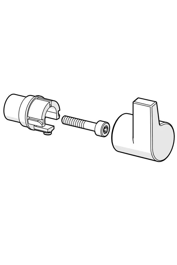 Temperature control handle | 601877V | Chrome