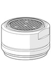 Strålesamler, M24x1, 6 l/min | 601974V | Krom