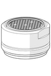 Strålesamler, M24x1 STD HC, 6 l/min, Laminar | 602670V | Krom