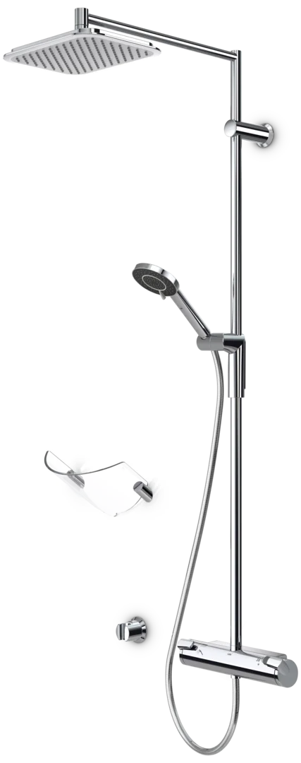 Dusjkran med rain shower | 7192 | Krom