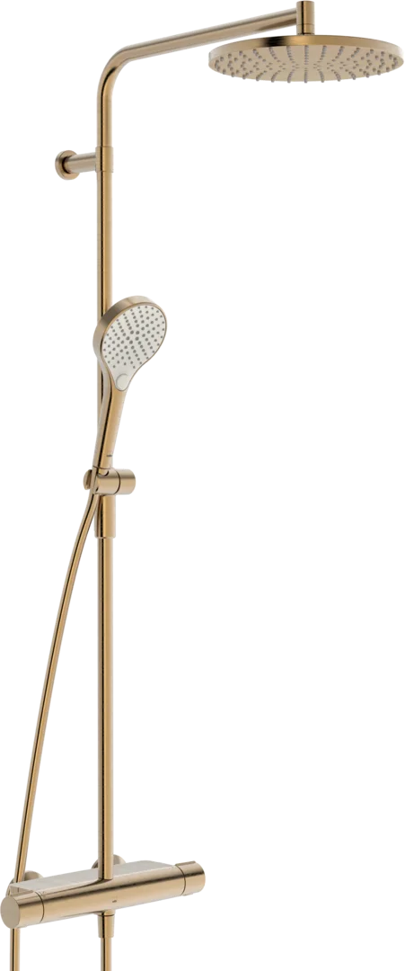 Dusjkran med rain shower | 7192N-81 | Børstet bronse