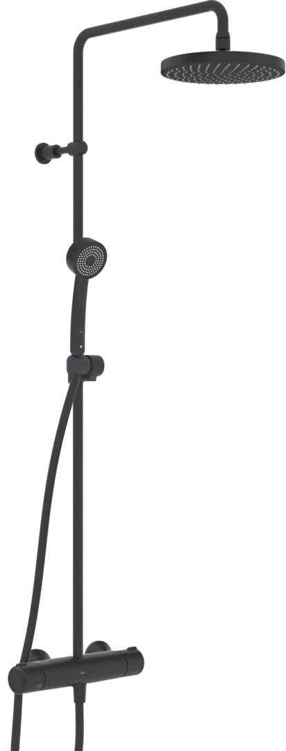 Dusjkran med rain shower | 7401G-33 | Svart matt