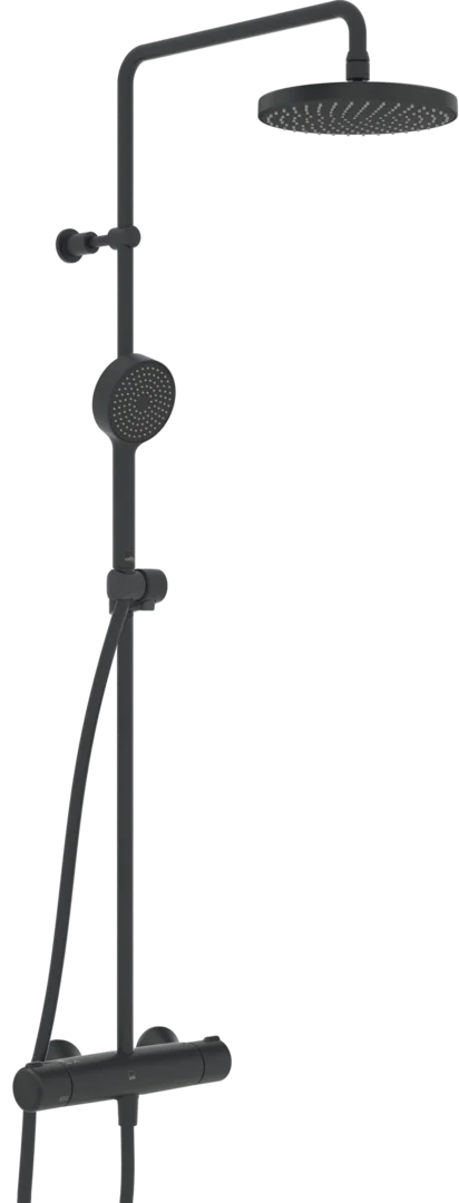 Dusjkran med rain shower | 7402C-33 | Svart matt